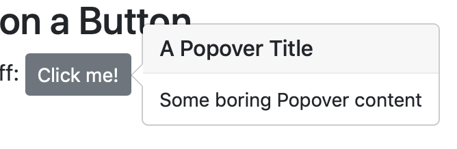 Bootstrap Popover on Button